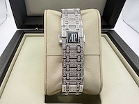 Audemars piquet royal oak lady | iced out diamonds - afbeelding 10 van  13