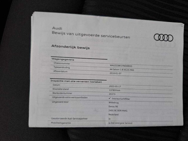 Audi a4 limousine 1.8 tfsi advance sedan; hv-923-d - afbeelding 5 van  16