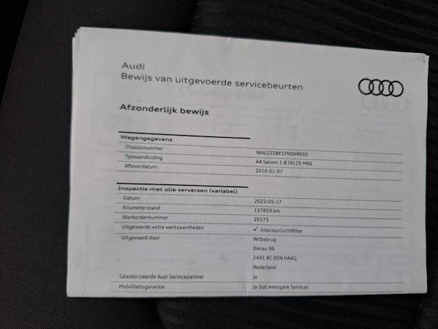 Audi a4 limousine 1.8 tfsi advance sedan* hv-923-d - afbeelding 5 van  16
