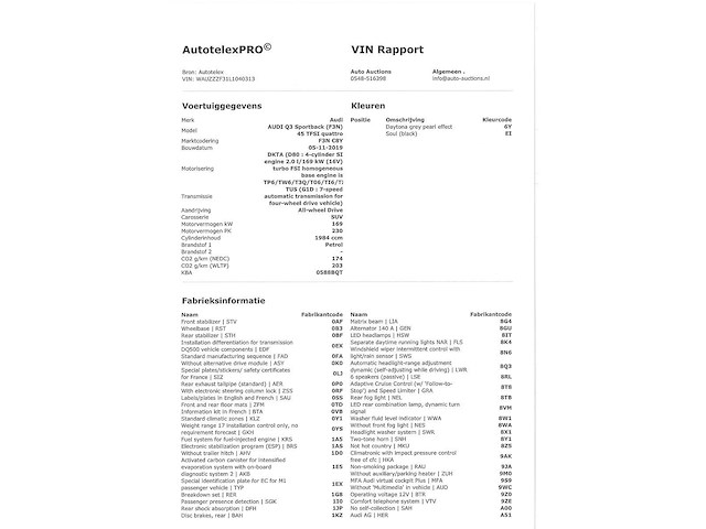 Audi q3 sportback 45 tfsi quattro 2x s-line 230pk automaat 2019 - afbeelding 46 van  50