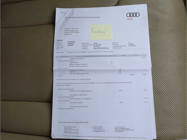Audi q7 3.0 tdi quattro pro line 7-persoons automaat 2015, ng-932-f - afbeelding 54 van  62