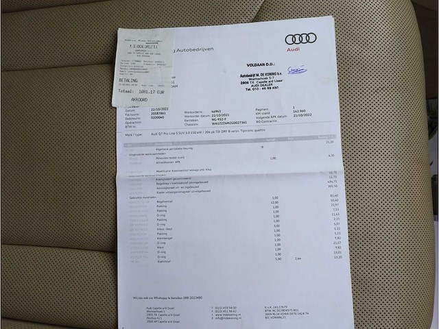 Audi q7 3.0 tdi quattro pro line 7-persoons automaat 2015, ng-932-f - afbeelding 40 van  61