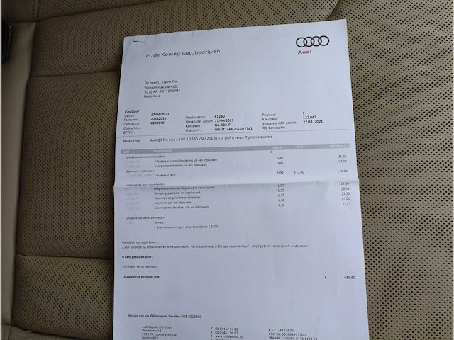 Audi q7 3.0 tdi quattro pro line 7-persoons automaat 2015, ng-932-f - afbeelding 48 van  62