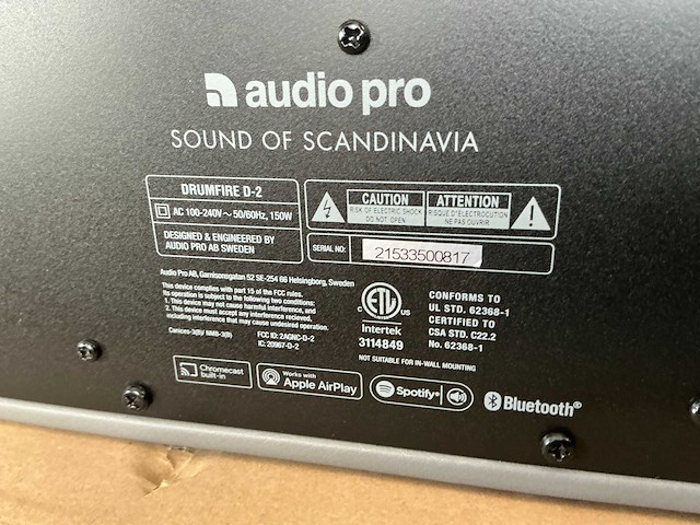Audio pro drumfire d-2 draadloze speaker - afbeelding 5 van  6