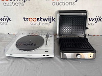 Audio-technica at-lp3xbt wit – bluetooth platenspeler|greenpan bistro - contact grill - openklapbaar
