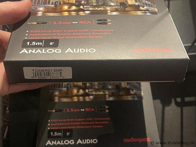 Audioquest audio interconnect kabel type tower - 1,5mtr - afbeelding 2 van  2