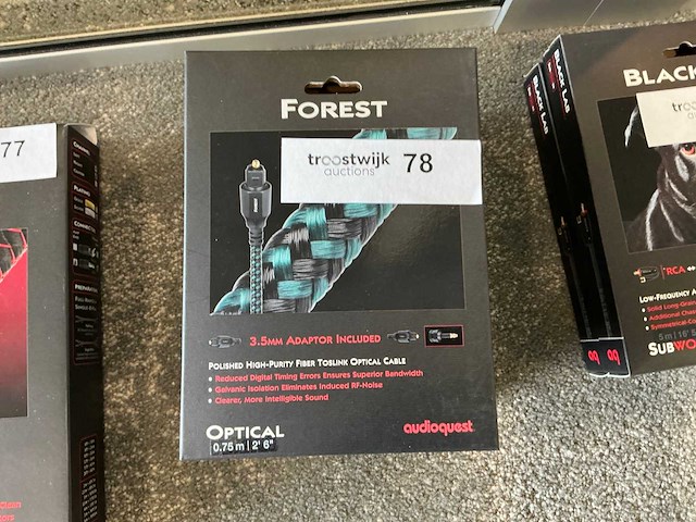 Audioquest forest 0,75m optical kabel (4x) - afbeelding 2 van  4