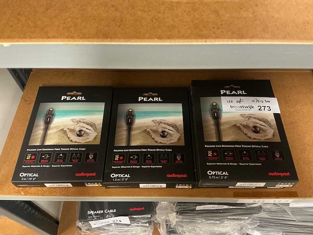 Audioquest pearl 0,75/3m optische kabel (4x) - afbeelding 1 van  1