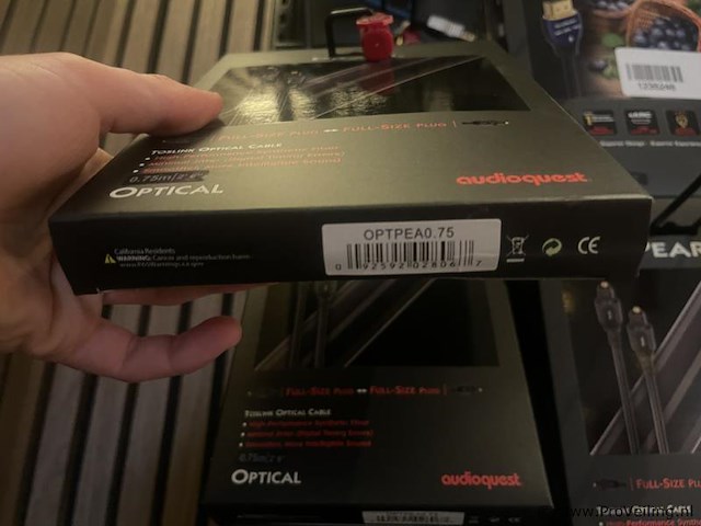 Audioquest pearl optilink optische kabel full-size - 0,75mtr - afbeelding 2 van  2