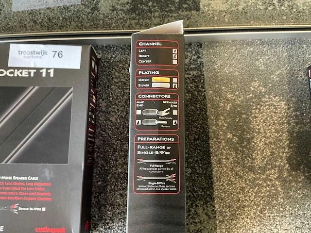 Audioquest rocket 33 3m speaker kabel set - afbeelding 3 van  3
