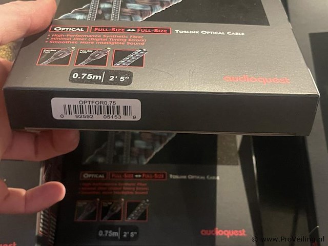 Audioquest toslink optical kabel - 0,75mtr - afbeelding 2 van  2