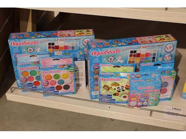 Auqabeads in diverse uitvoeringen, 10 stuks op schap. - afbeelding 2 van  3