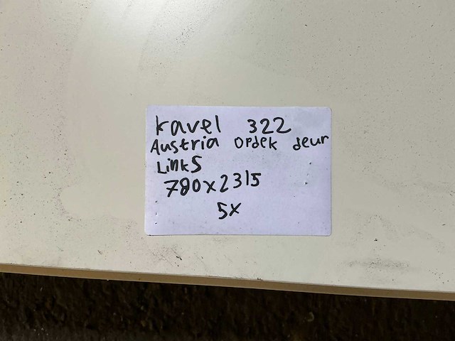 Austria - opdekdeur links 780x2315 mm (5x) - afbeelding 6 van  6