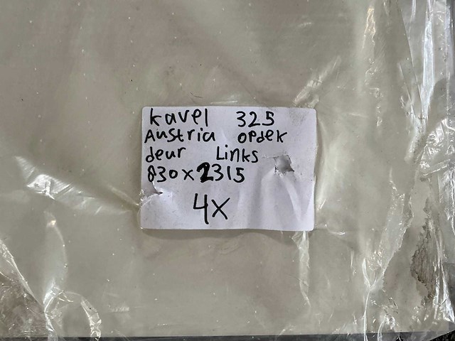 Austria - opdekdeur links 830x2315 mm (4x) - afbeelding 3 van  3