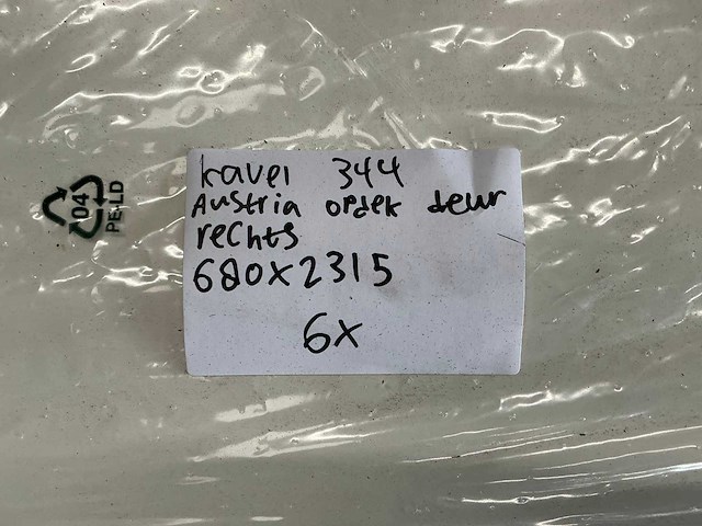 Austria - opdekdeur rechts 680x2315 mm (6x) - afbeelding 5 van  5