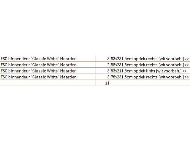 Austria binnendeur classic white naarden (11x) - afbeelding 2 van  2