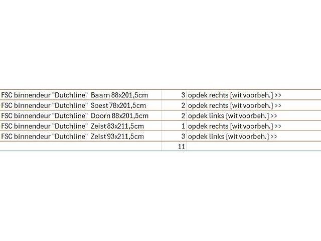 Austria binnendeur serie dutchline opdek (11x) - afbeelding 9 van  9