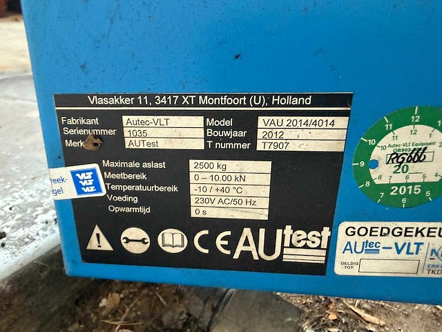 Autec - 2012 - vau 2014/4014 - remmen testbank - afbeelding 4 van  4