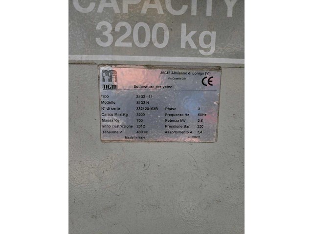 Autec / agm - 2012 - si 32 h - 2 koloms hefbrug hydraulisch - afbeelding 3 van  11