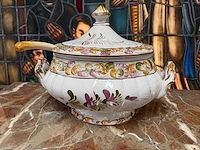 Authentiek italiaans porselein soupiere - afbeelding 2 van  4