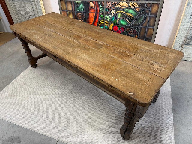Authentieke franse eetkamertafel; 1856+-; - afbeelding 3 van  3