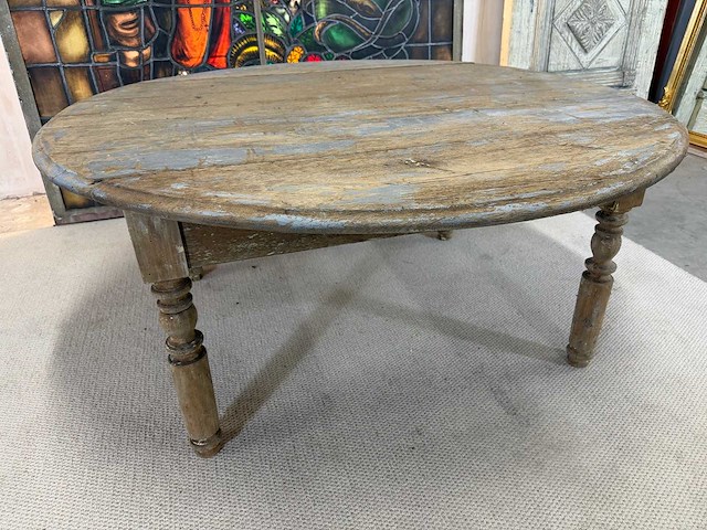 Authentieke franse eiken tafel 1918+- - afbeelding 4 van  6
