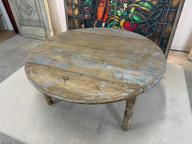 Authentieke franse eiken tafel 1918+- - afbeelding 5 van  6