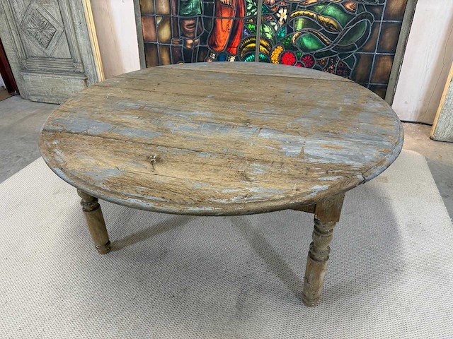 Authentieke franse eiken tafel 1918+- - afbeelding 6 van  6