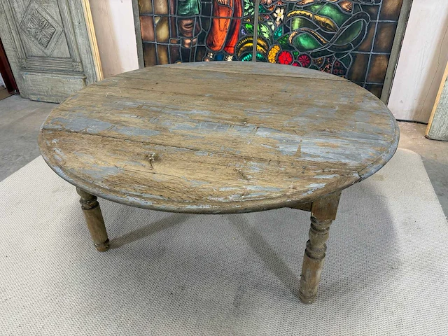 Authentieke franse eiken tafel 1918+- - afbeelding 6 van  6