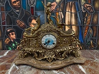 Authentieke rococo pendule klok - afbeelding 2 van  3