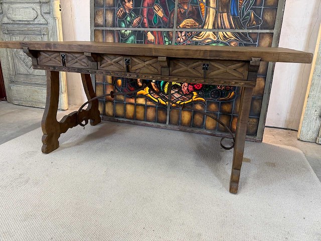 Authentieke spaanse etkamertafel +- 1900 - afbeelding 2 van  4