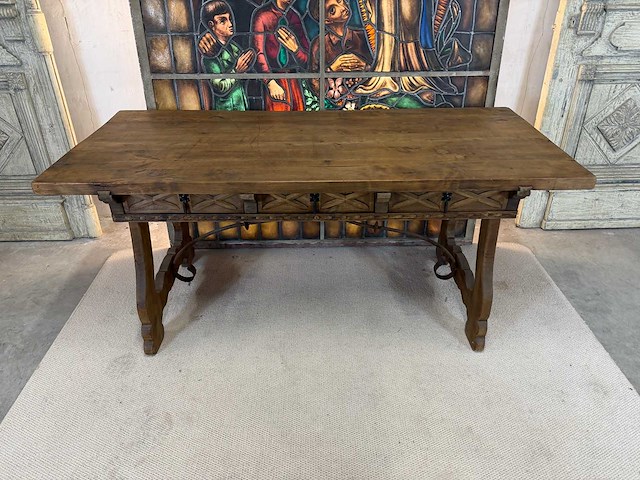 Authentieke spaanse etkamertafel +- 1900 - afbeelding 3 van  4