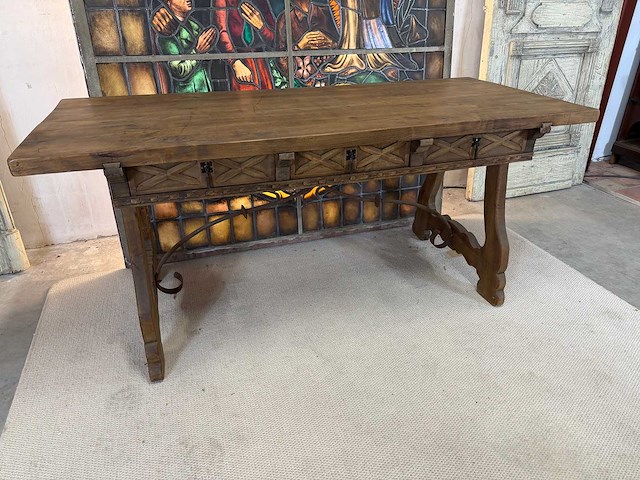 Authentieke spaanse etkamertafel +- 1900 - afbeelding 4 van  4