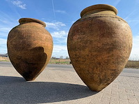 Authentieke spaanse olijfpot (2x) - afbeelding 1 van  5