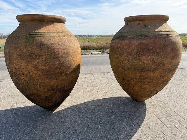 Authentieke spaanse olijfpot (2x) - afbeelding 4 van  5