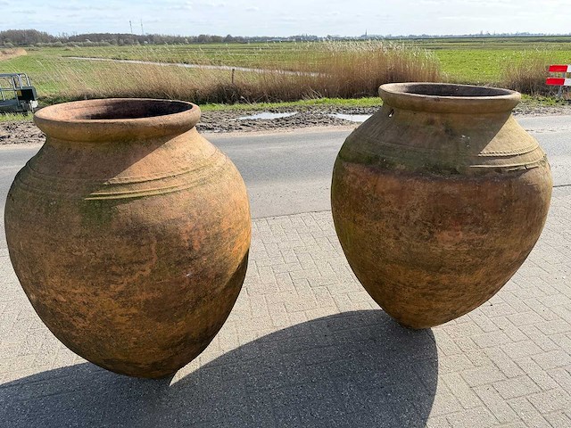 Authentieke spaanse olijfpot (2x) - afbeelding 5 van  5