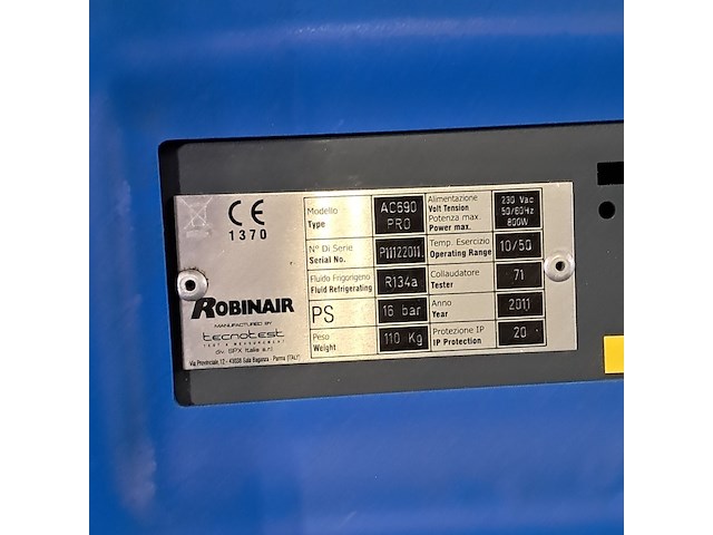 Auto airco vul apparaat, robinair, ac690 pro / promax auto 650, 2011 - afbeelding 7 van  7