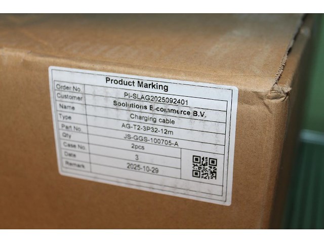 Autolaadkabel / koppelkabel type 2. 12m 5x6 mm2. - afbeelding 2 van  2