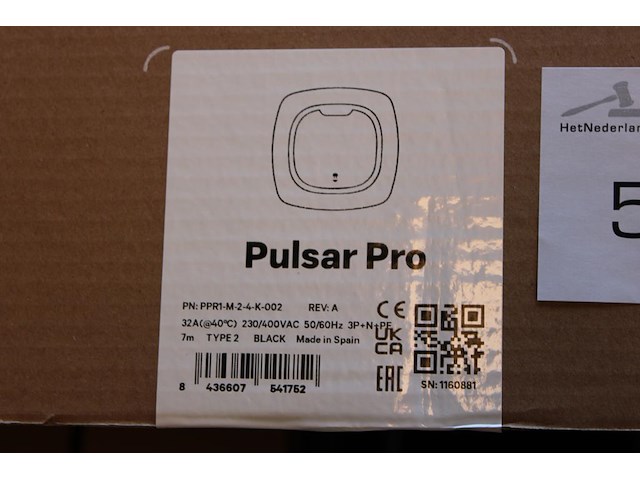 Autolader wallbox 2 black pulsar pro met laadkabel. nieuw in doos. - afbeelding 3 van  3