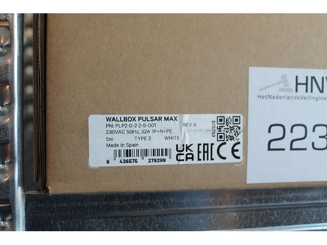 Autolader wallbox 2 white pulsar max met 5m laadkabel. nieuw in doos. - afbeelding 2 van  3