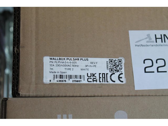 Autolader wallbox 2 white pulsar plus met 7m laadkabel. nieuw in doos. - afbeelding 2 van  3