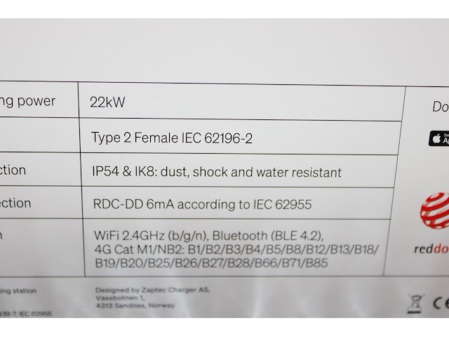 Autolader zaptec go asphalt black. - afbeelding 3 van  3