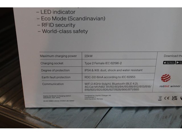 Autolader zaptec go asphalt black. - afbeelding 3 van  3