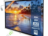 Automatisch beamerscherm hdtv, 8k, 4k, 3d 203 x 203cm - afbeelding 1 van  5