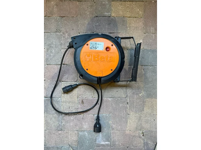 Automatische elektrische kabelhaspel, beta, 1844 15-h05, zwart/oranje, type 1844 15-h05 | 230 v | ip42 | wandmontage - afbeelding 1 van  3