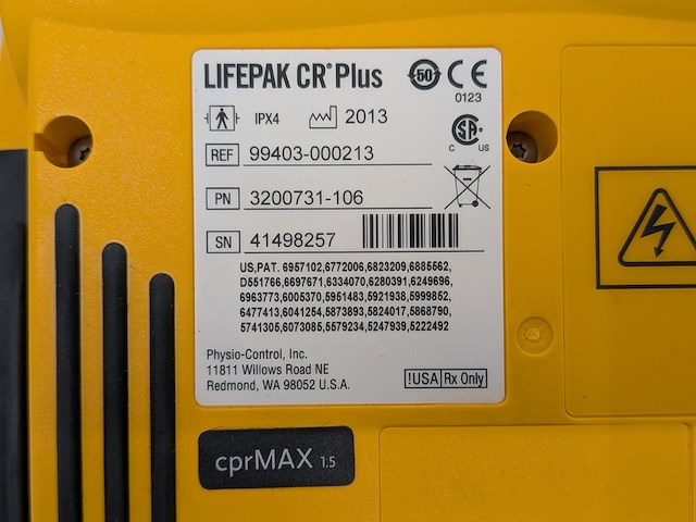 Automatische externe defibrillator (aed), physio-control, lifepak cr plus, 2013 - afbeelding 5 van  6