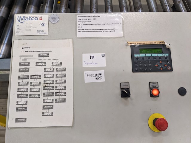 Automatische foliewikkelaar, matco, a-900-aw, geel / blauw, 2006 - afbeelding 4 van  20