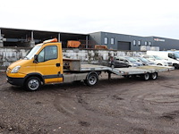 Autotransporter iveco daily 35c15 diesel 146pk 2008 met semi-dieplader