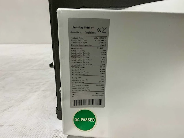 Aux cassette - alca-h18a4/r1 - inbouw airconditioning - 580x580x630 mm - afbeelding 12 van  16