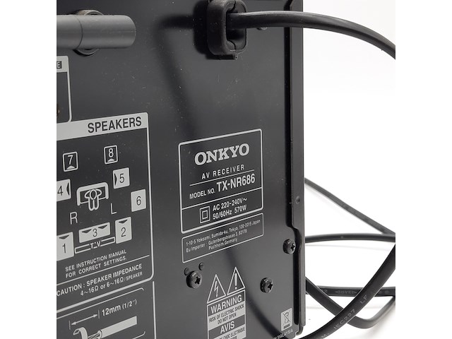 Av-receiver, onkyo, tx-nr686 - afbeelding 8 van  9